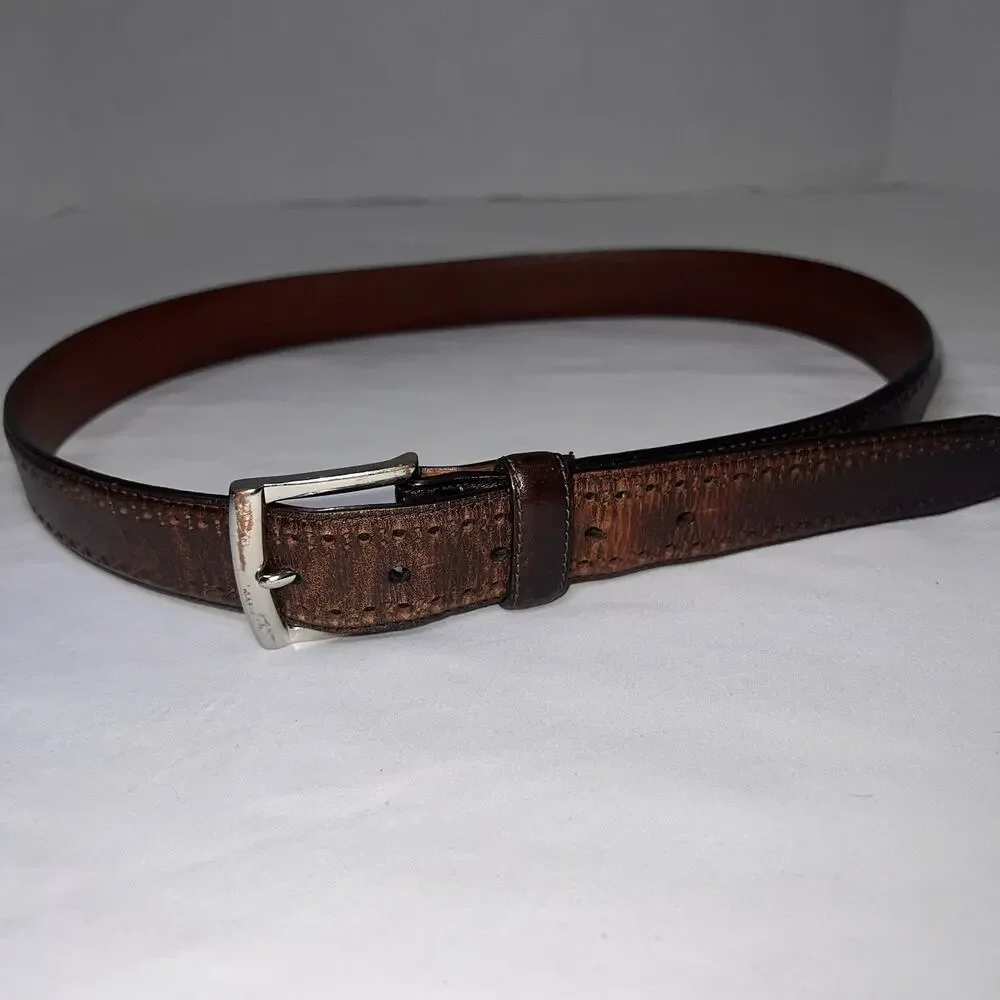 Johnston & Murphy Belt Men’s Size 38 Brown Leather Business Office Work 75-7404